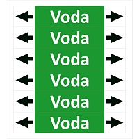 Značení potrubí ISO 20560, voda